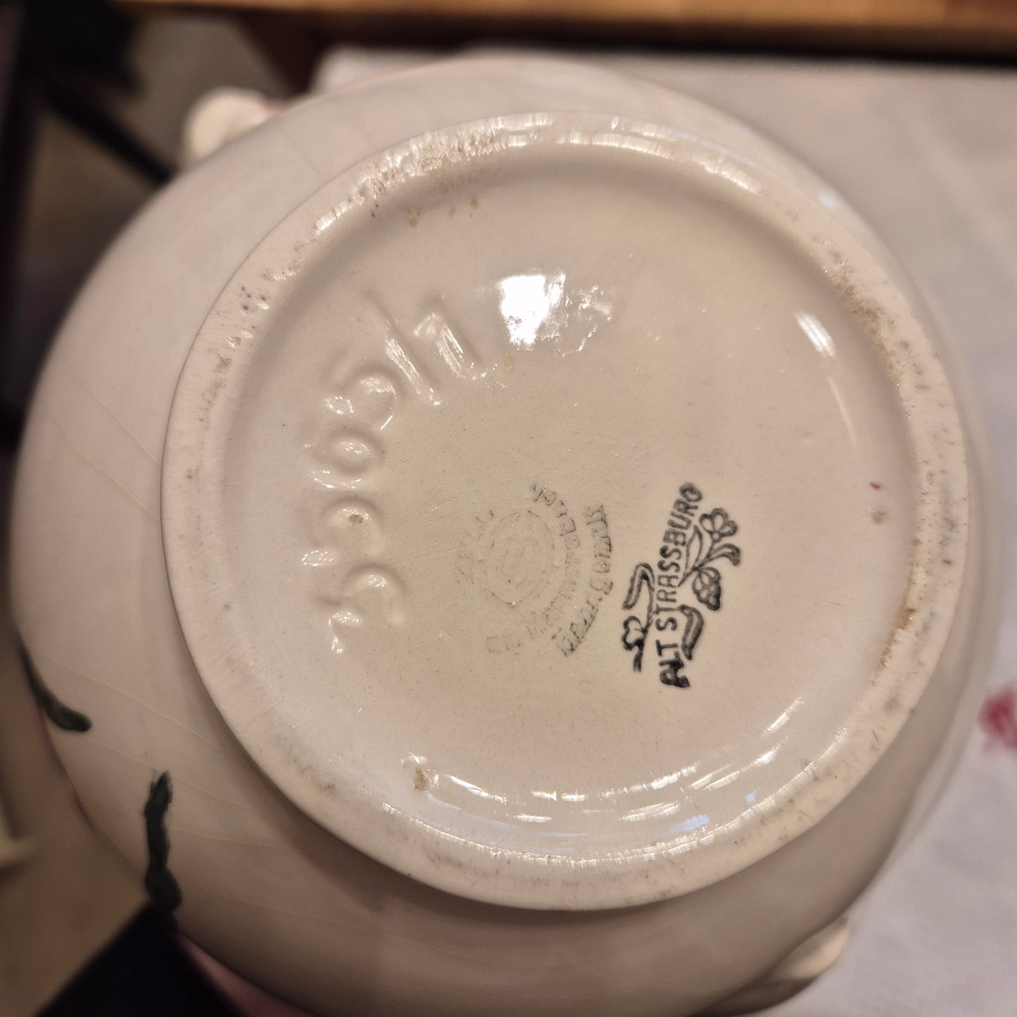 Vintage Zell am Harmersbach Alt Straßburg Kanne Tee Kaffee Keramik Blumen