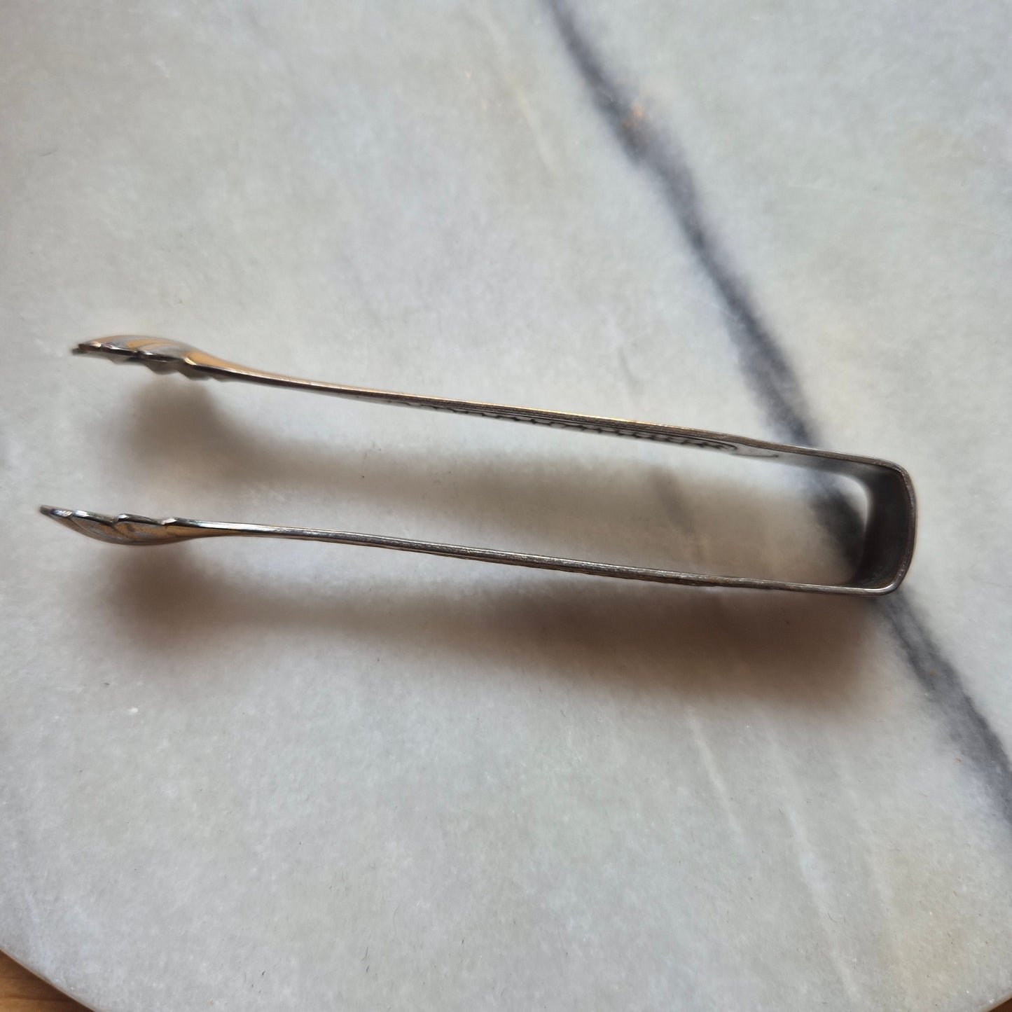 Antike Zuckerzange gold silber