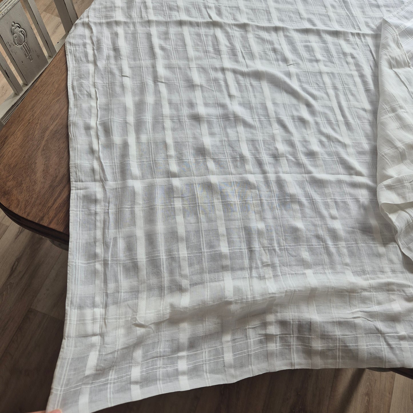 Antike weiße transparente Baumwolle Baby Decken Bezug Shabby Chic Bettwäsche kleine Bettdecke Brocante