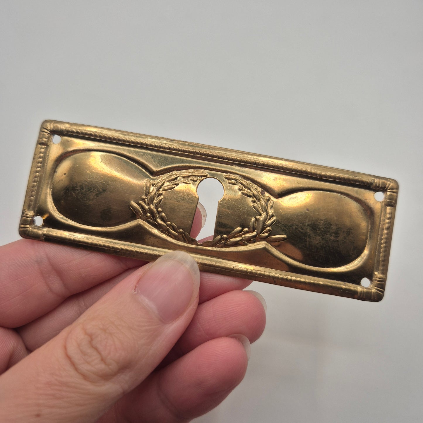 Jugendstil Beschläge Beschlag Messing gold 10x3.5cm
