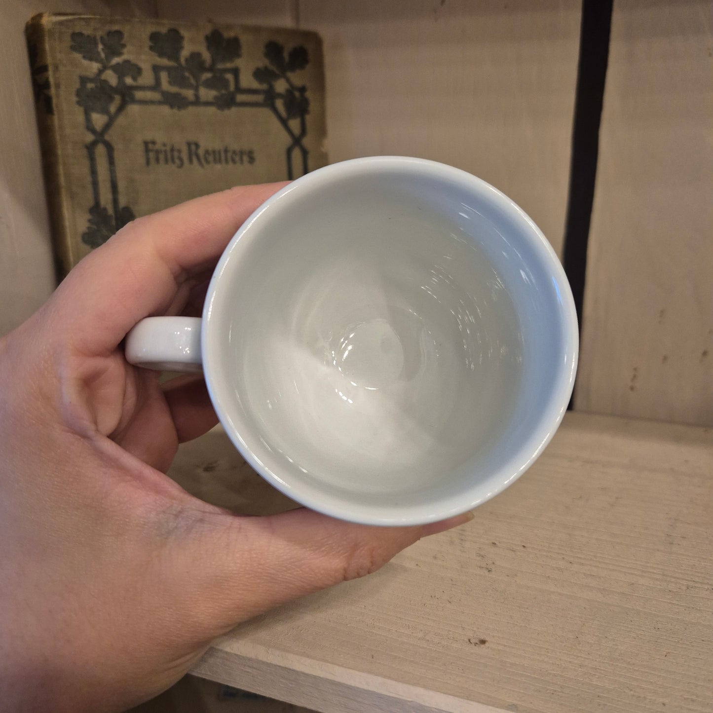 Antike Kindertasse Kakao Tasse Porzellan Lilien Austria Struwwelpeter Suppenkasper