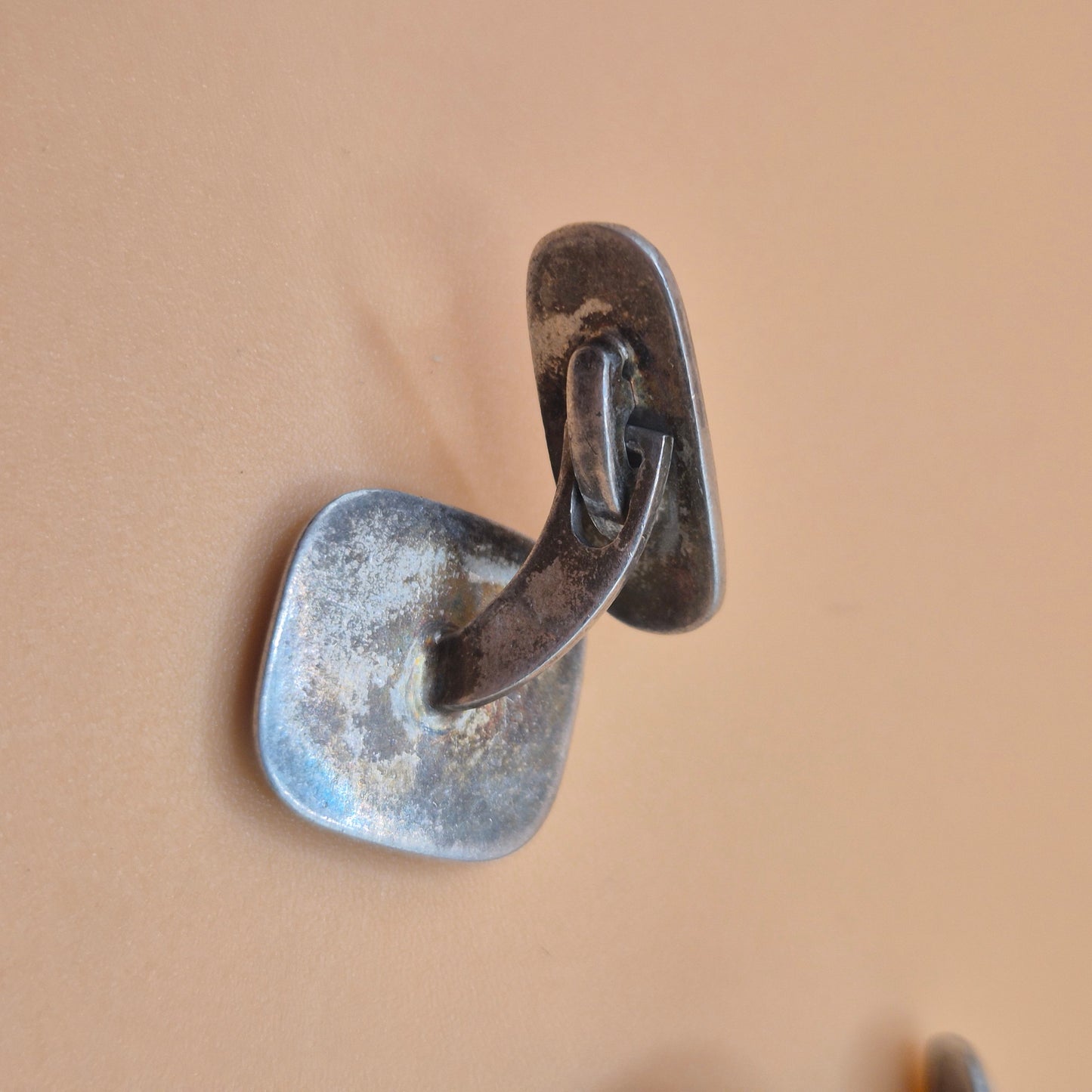 Vintage alte Manschettenknöpfe 835 echt Silber mit Perlmutt