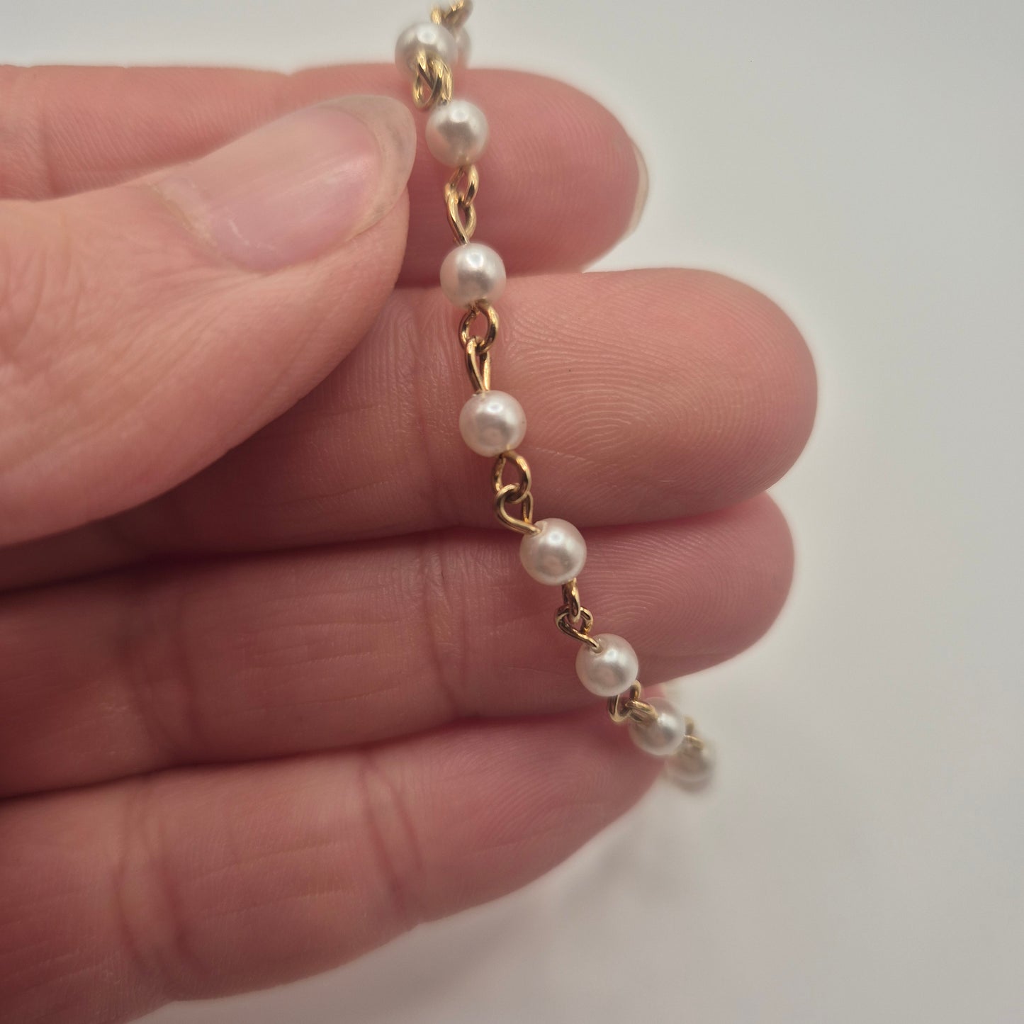 Vintage Kragenkette Perlen-Collier mit Clips