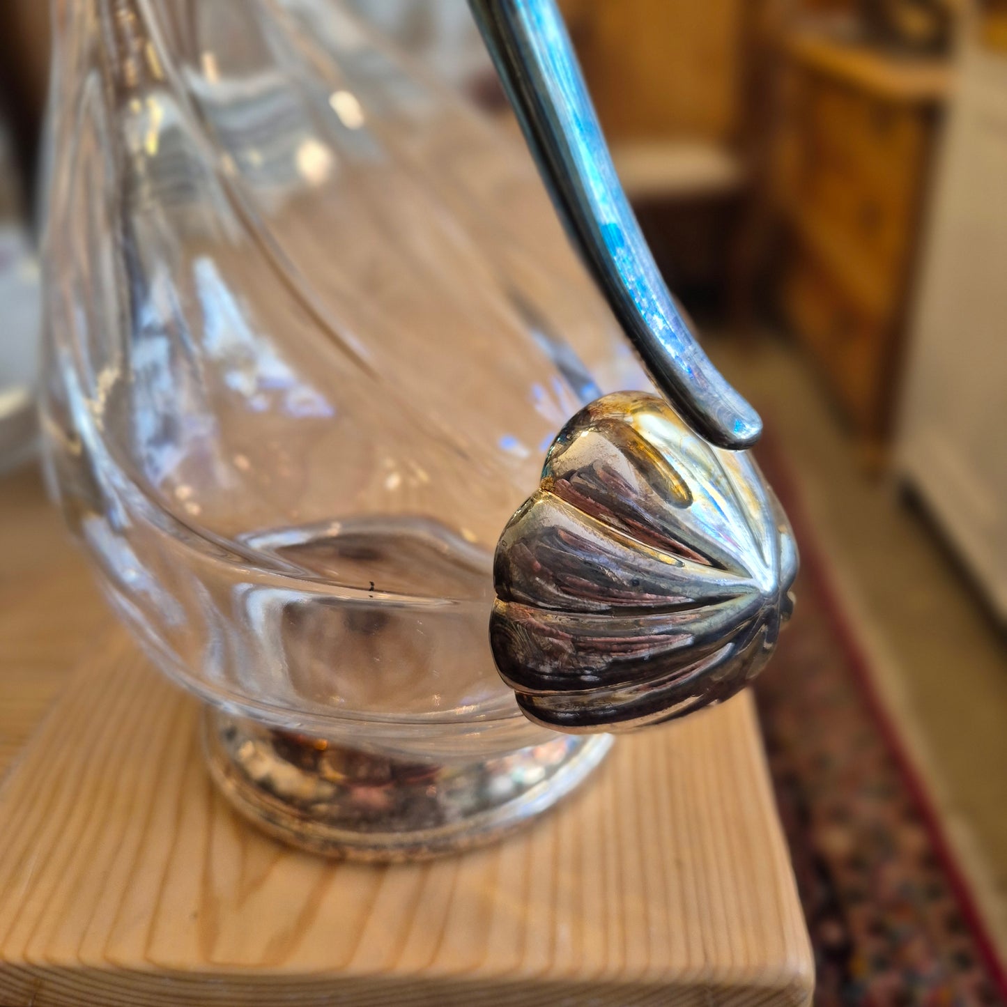 Vintage Weinkaraffe versilbert Entenform Italia Karaffe