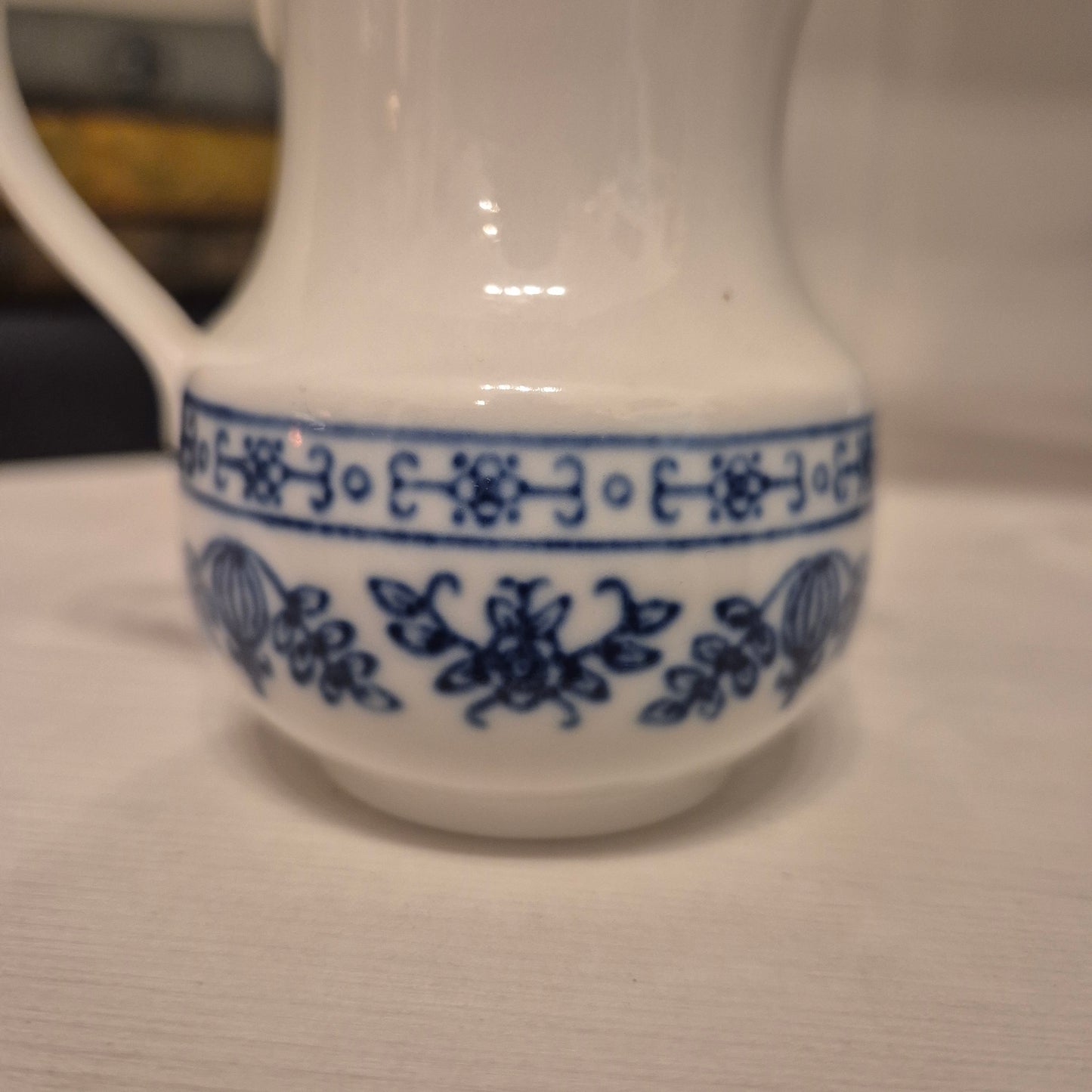 Vintage Milchkännchen blau weiß Kahla GDR Koboltunterglasur Zwiebelmuster