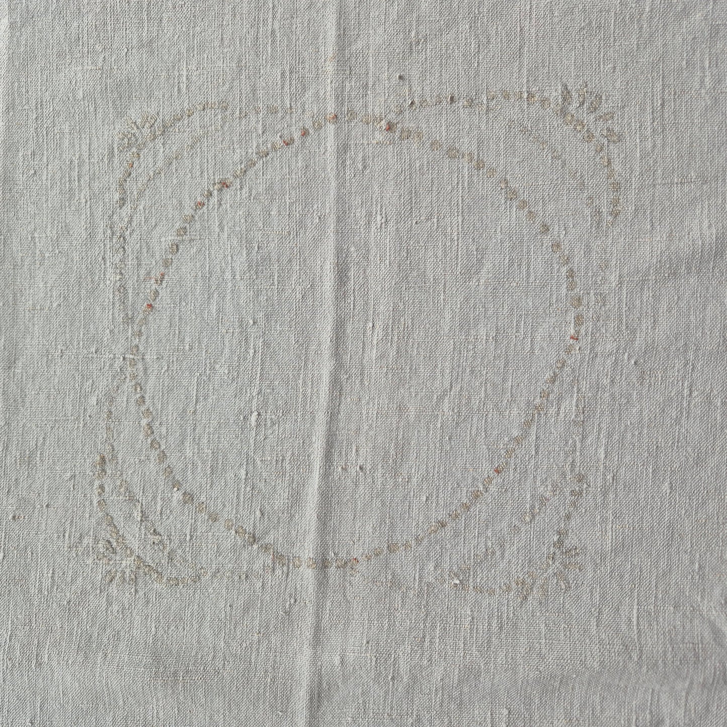 Antike Leinen Tischdecke 88x145cm mit Stockflecken / zum weiterbearbeiten 🤍