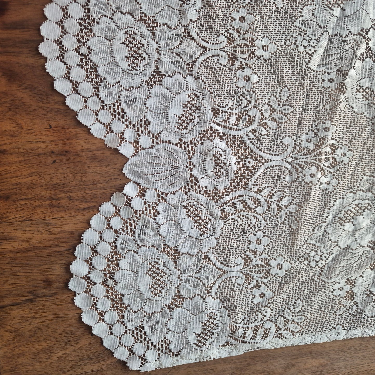 1x Vintage Scheibengardine Gardine 65x70cm für Stange ein Fenster Polyester
