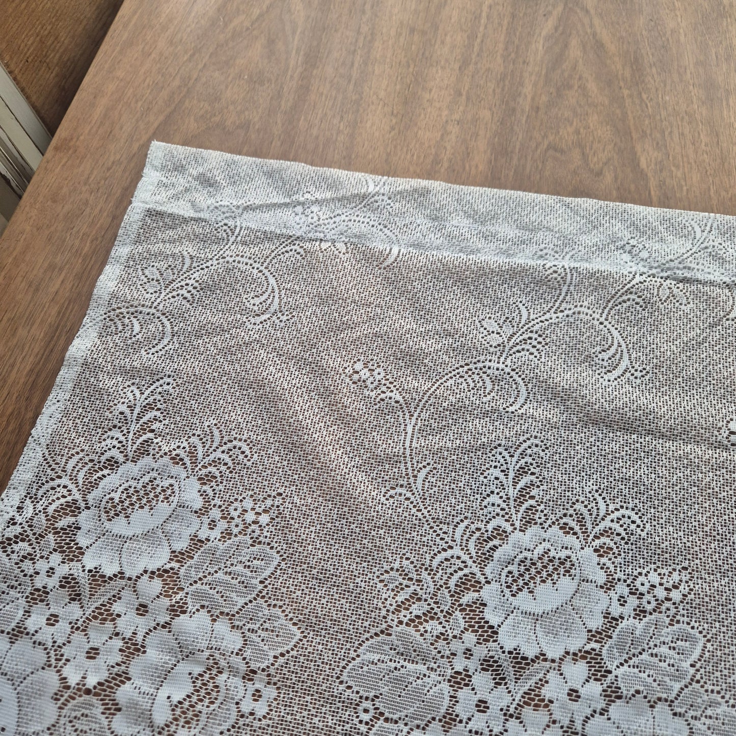1x Vintage Scheibengardine Gardine 65x70cm für Stange ein Fenster Polyester