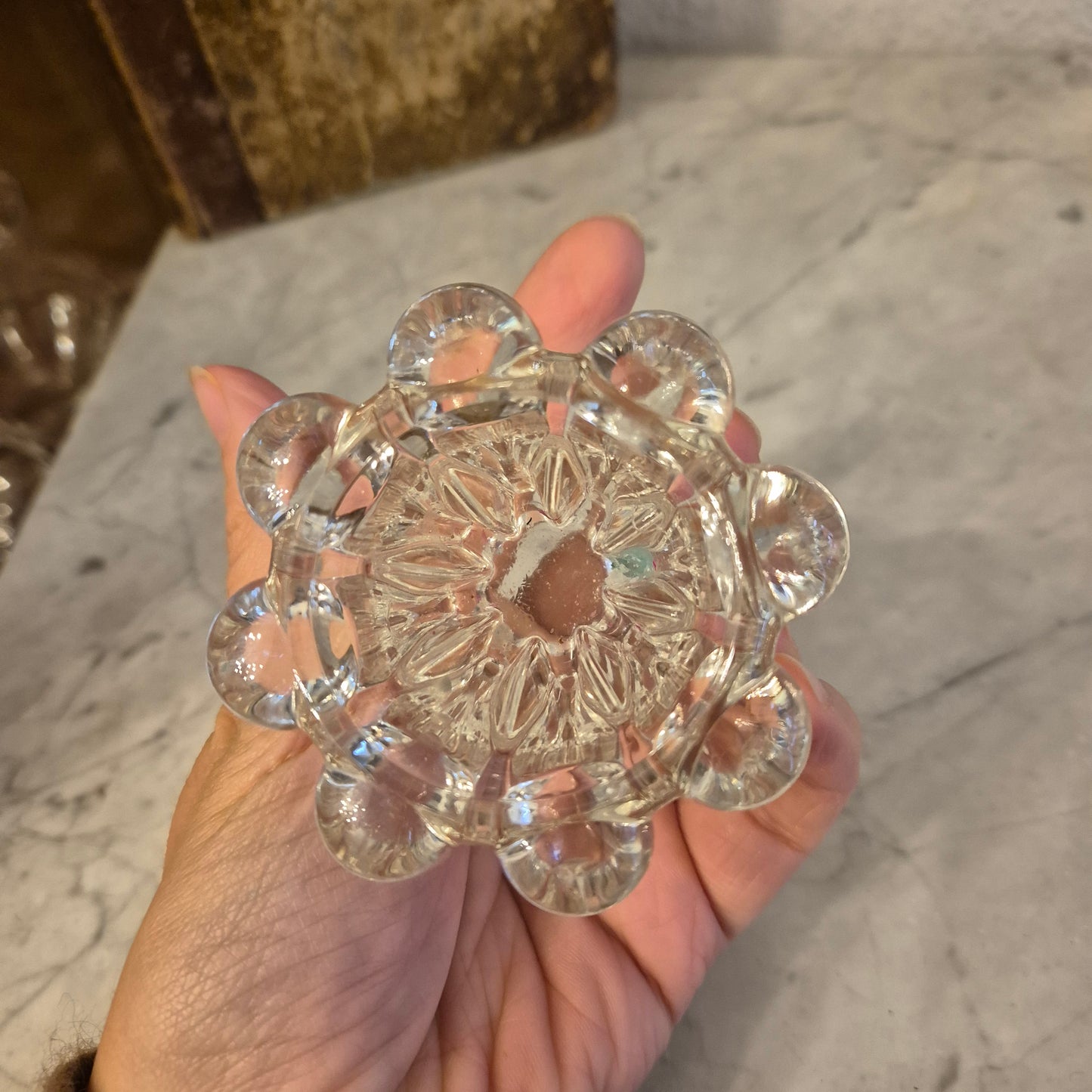 Vintage Bubble Kerzenständer Kerzenhalter Kristall oder Glas