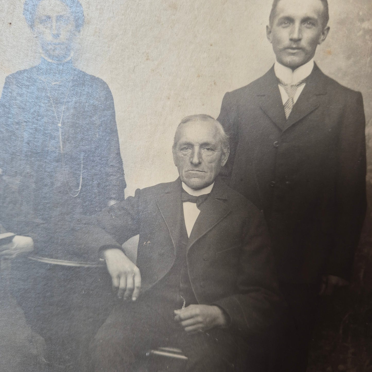 Antike originale Fotografie Familie auf Pappe