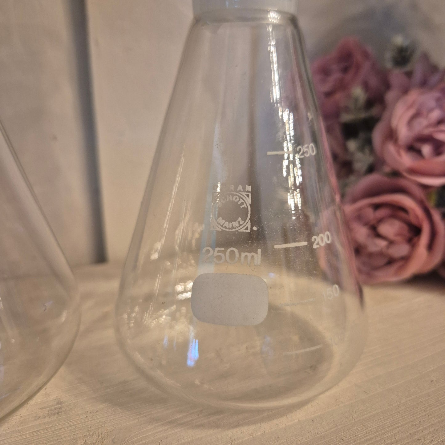 3x Schott&Mainz Erlenmayerkolben 250ml und 500ml Glas Tranzparent