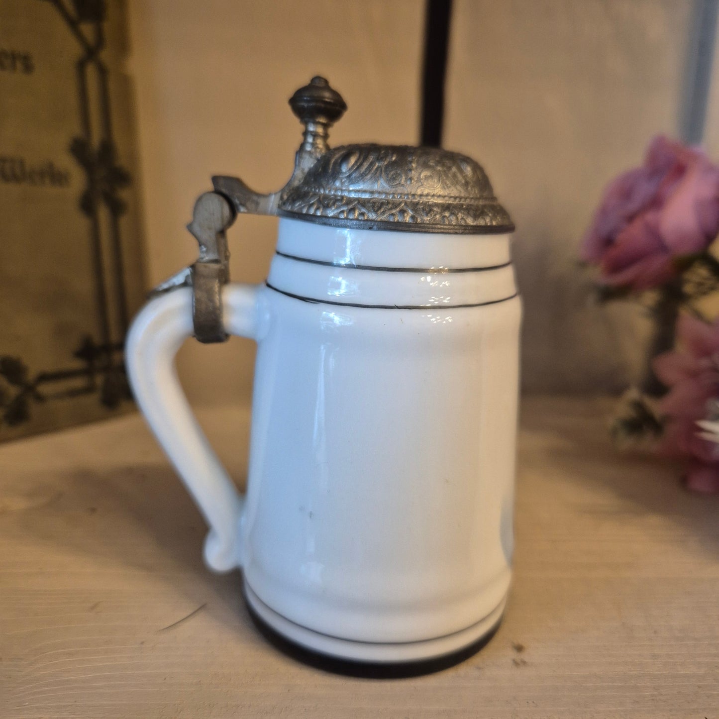 Kleiner antiker Handbemalter Kronprinz Wilhelm Bierkrug Sammler 1939