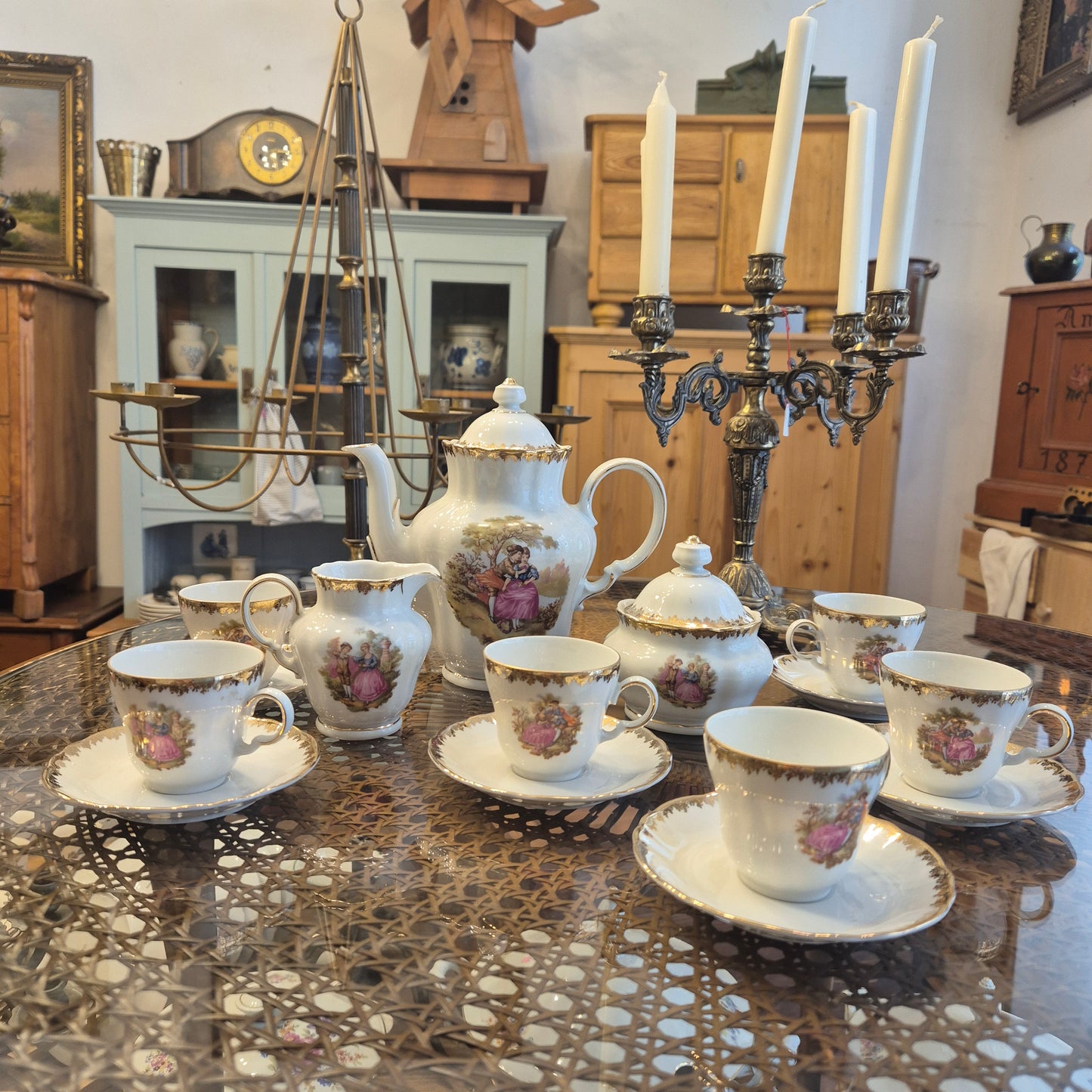 Antikes Bavaria Winterling Mokkaservice für 6 Personen romantisch