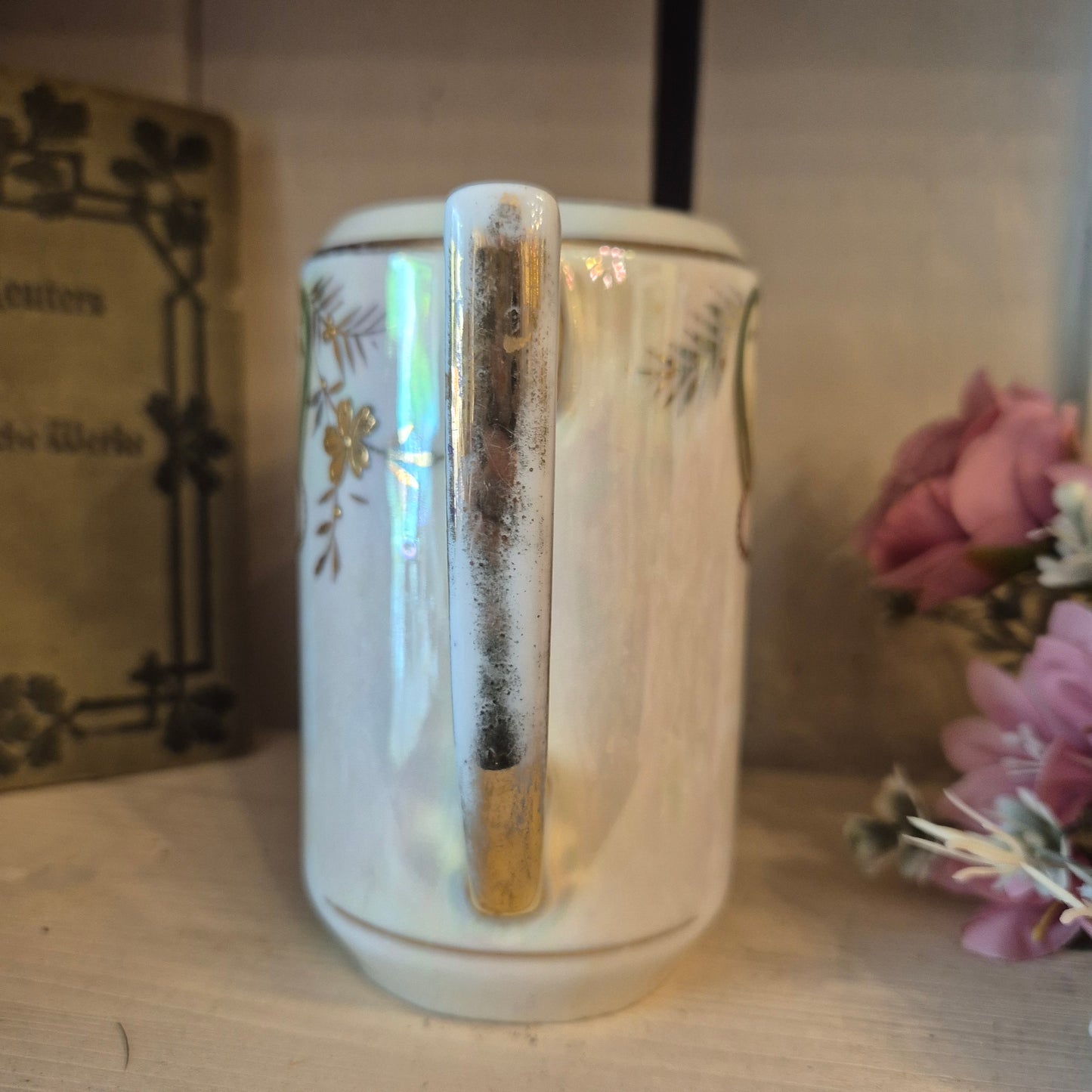 Handbemaltes böhmisches Jugendstil Kännchen Sahnekännchen
