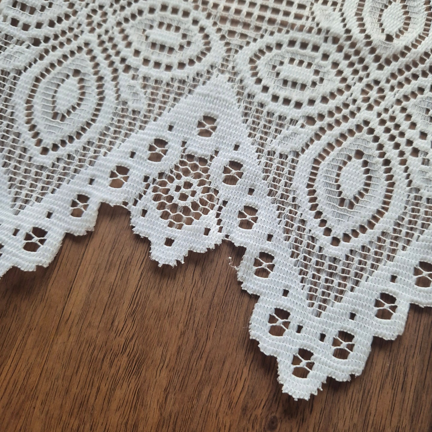 Vintage Scheibengardine Gardine 45x27cm für Stange ein Fenster Polyester