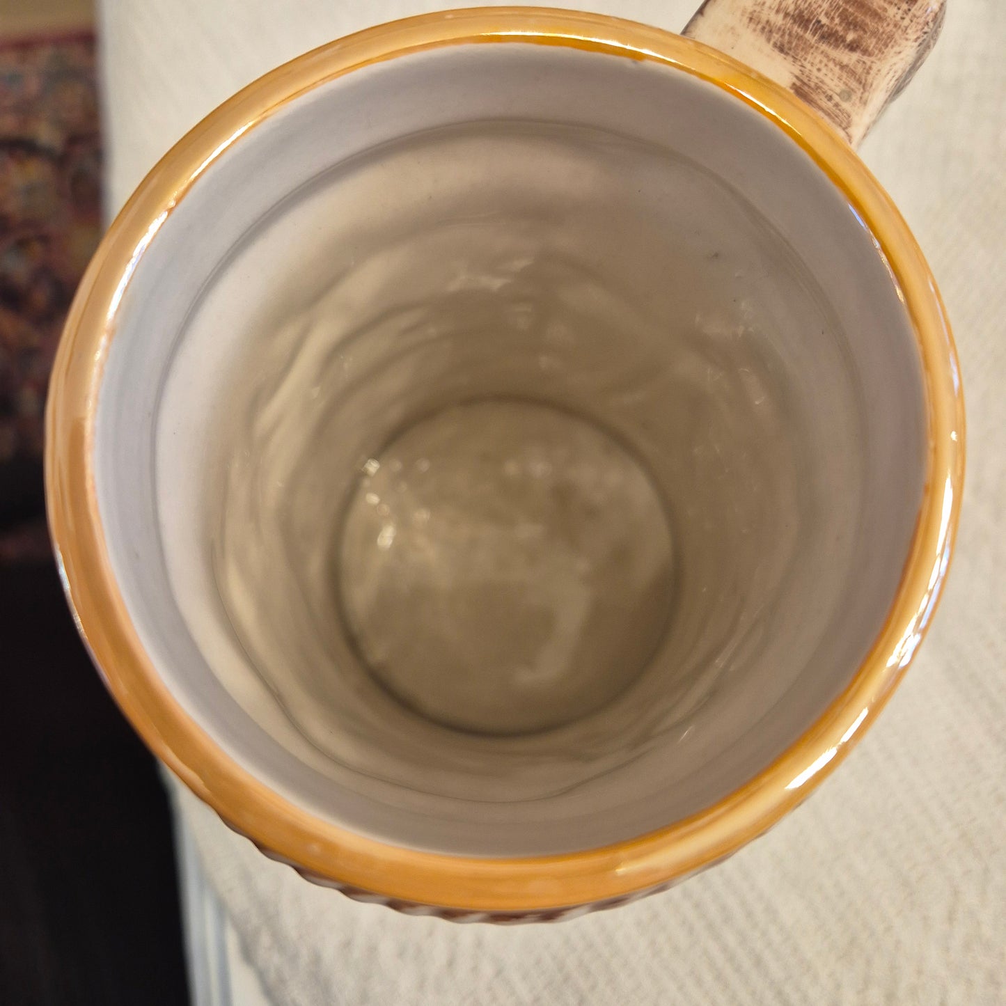 Vintage Keramik Bierkrug Rosenmuster Geschenk