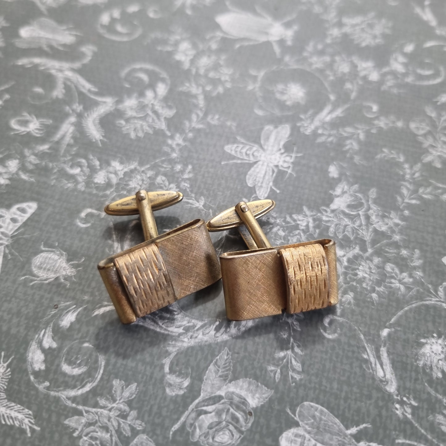 Alte Manschetten Knöpfe aus W.Germany Gold Vintage Geschenk