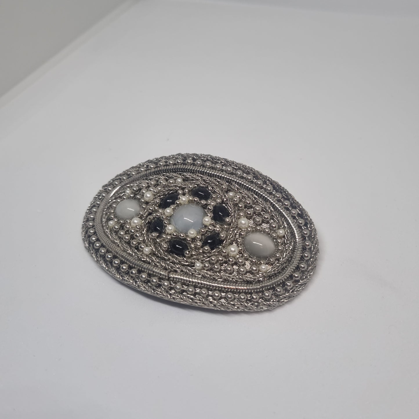 Vintage Gürtelschnalle Trachtenschnalle Taillengürtel aus den 80ern-Handmade aus Berlin schwarz silber