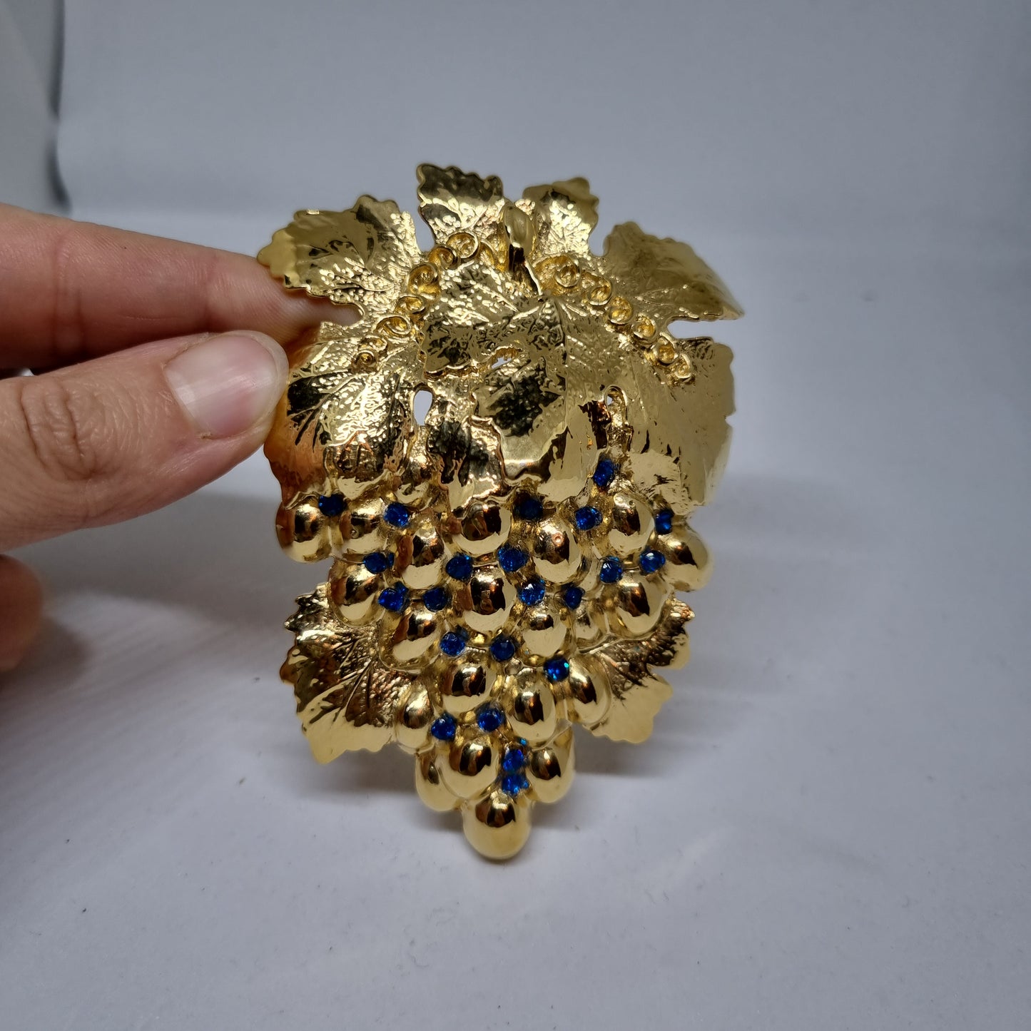 Vintage Trauben Trachtenschnalle Gürtelschnalle Taillengürtel aus den 80ern-Handmade aus Berlin gold