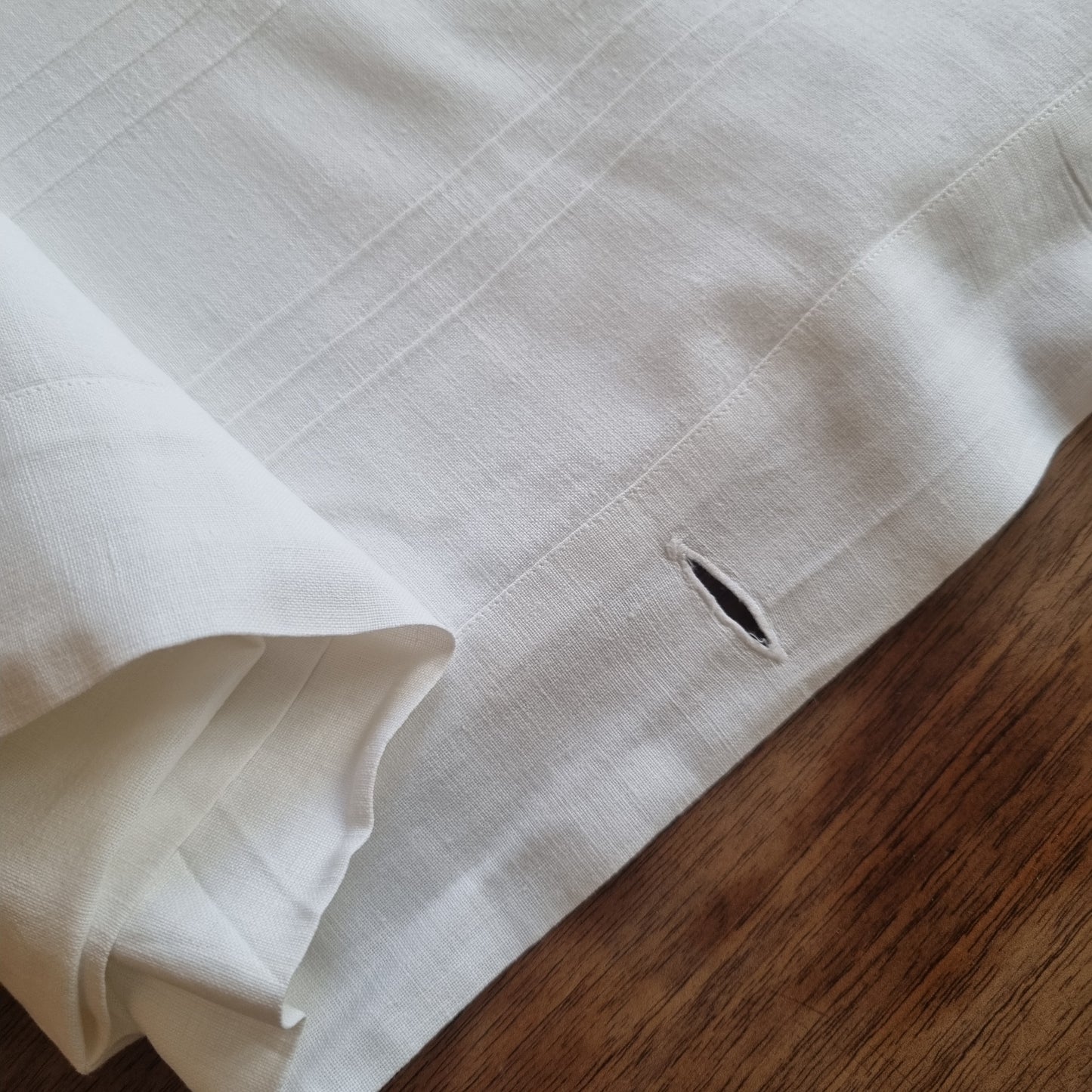 Antikes Bettlaken / Bettüberwurf Baumwolle mit Monogramm K.S. und Spitze 140x230cm weiß ♡