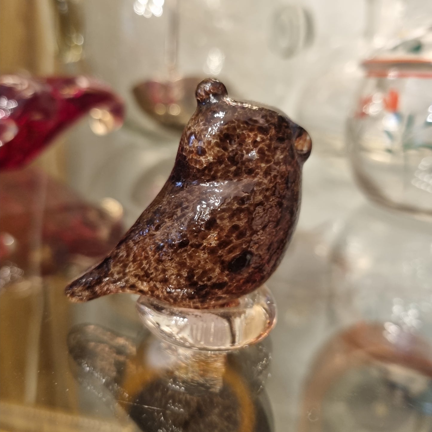 Briefbeschwerer Murano, Vogel antik vintage