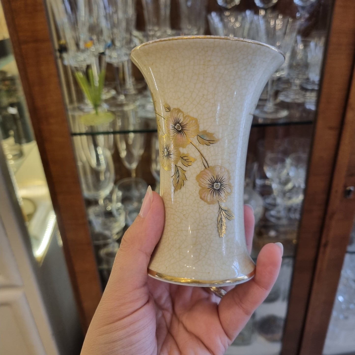 Thomas Vase klein Porzellan Elfenbein Landhaus Shabby Vintage