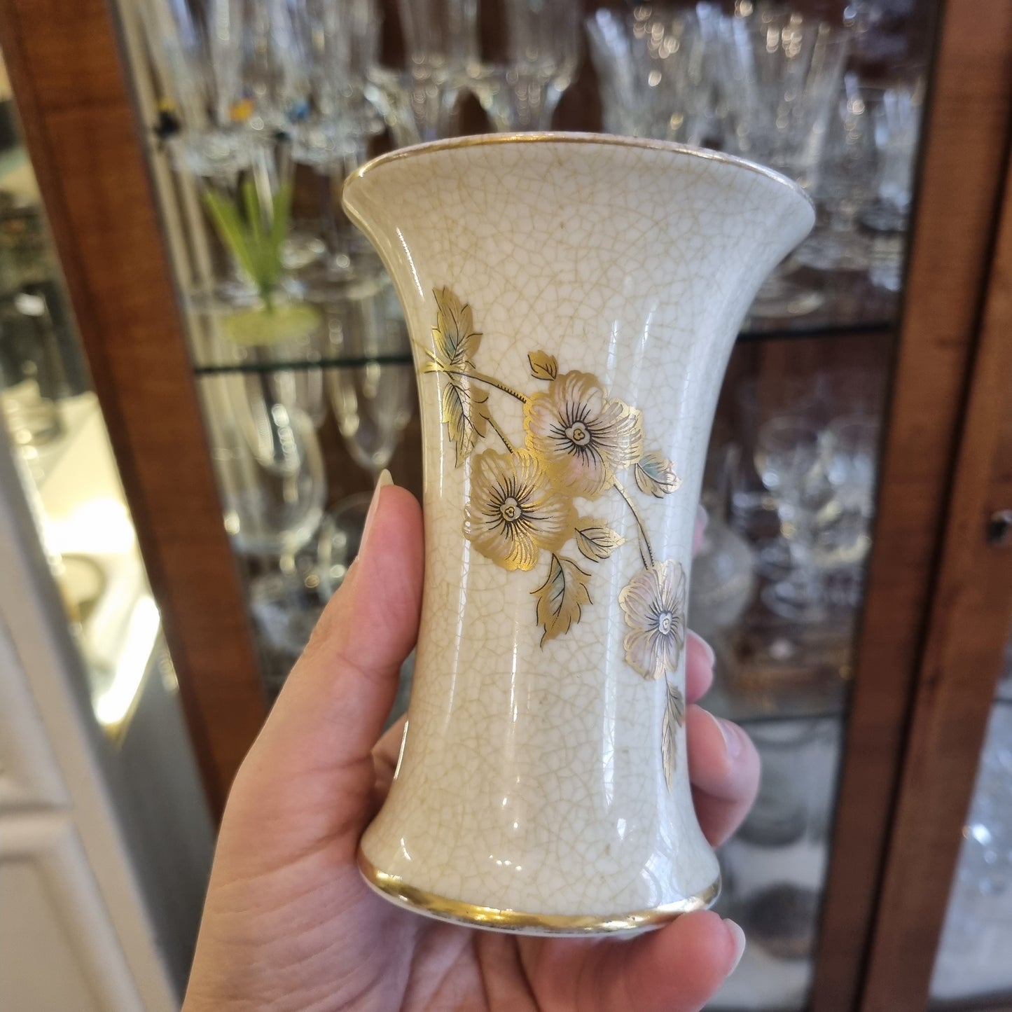 Thomas Vase klein Porzellan Elfenbein Landhaus Shabby Vintage