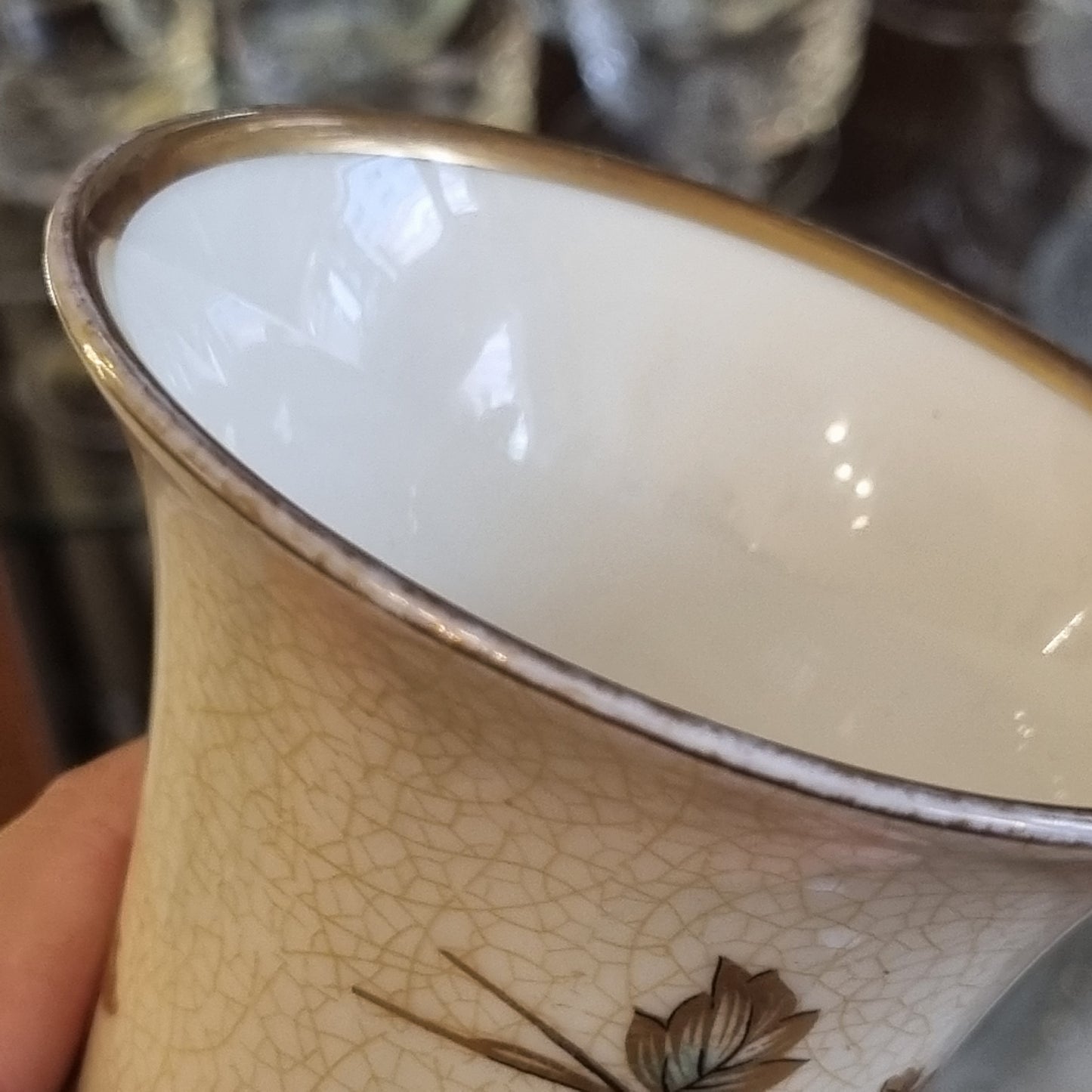 Thomas Vase klein Porzellan Elfenbein Landhaus Shabby Vintage