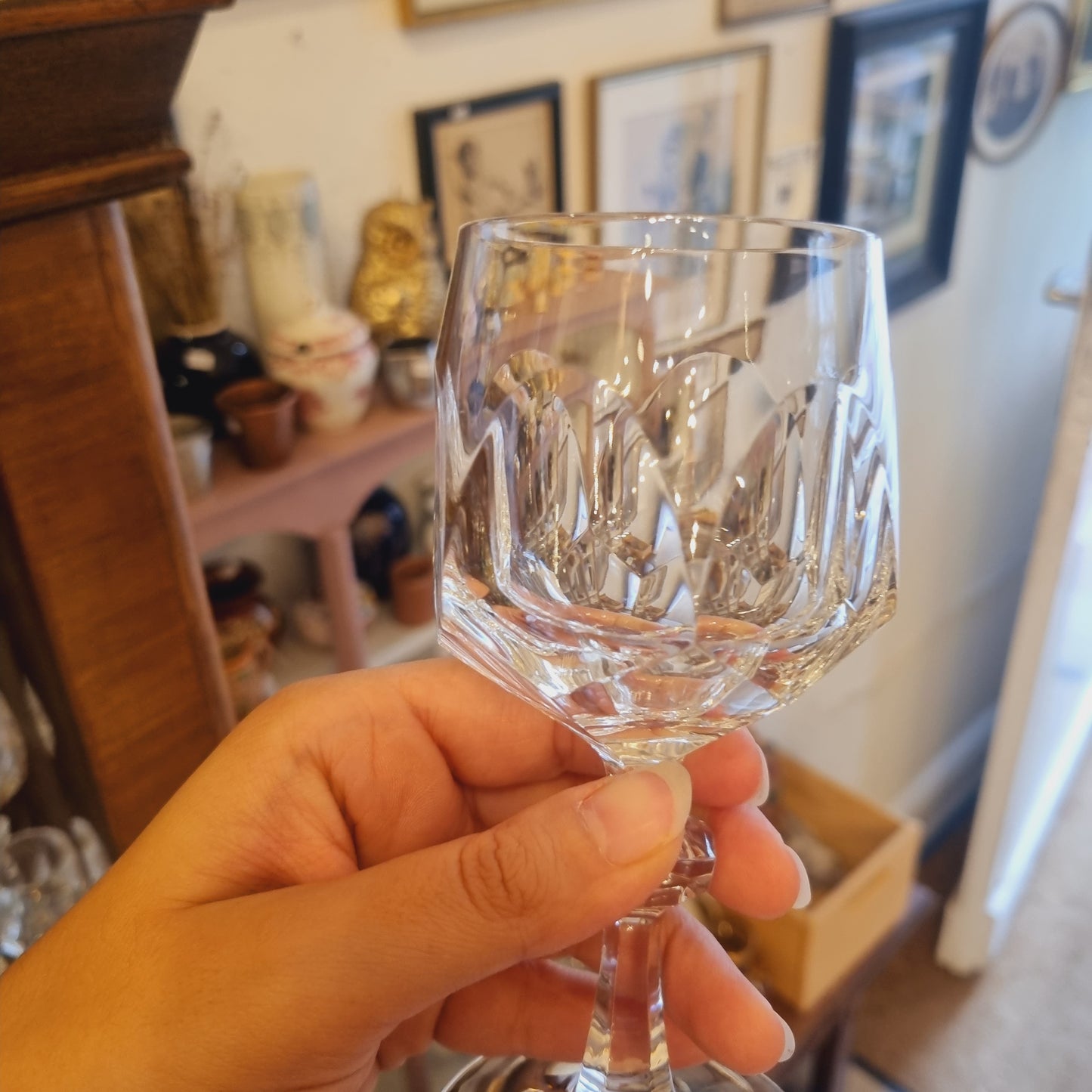 5x Crystal Cognac, Wein Gläser - Brandy Bourbon Ballon Snifters Vintage Retro 50er Jahre