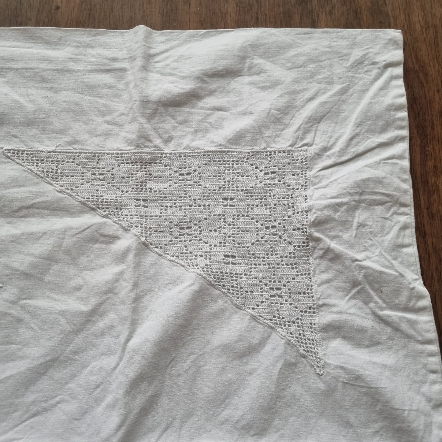 Antike,alte Kissenhülle 75x72cm weiß Initialien U.M. Vintage Kissen Bezug 🤍