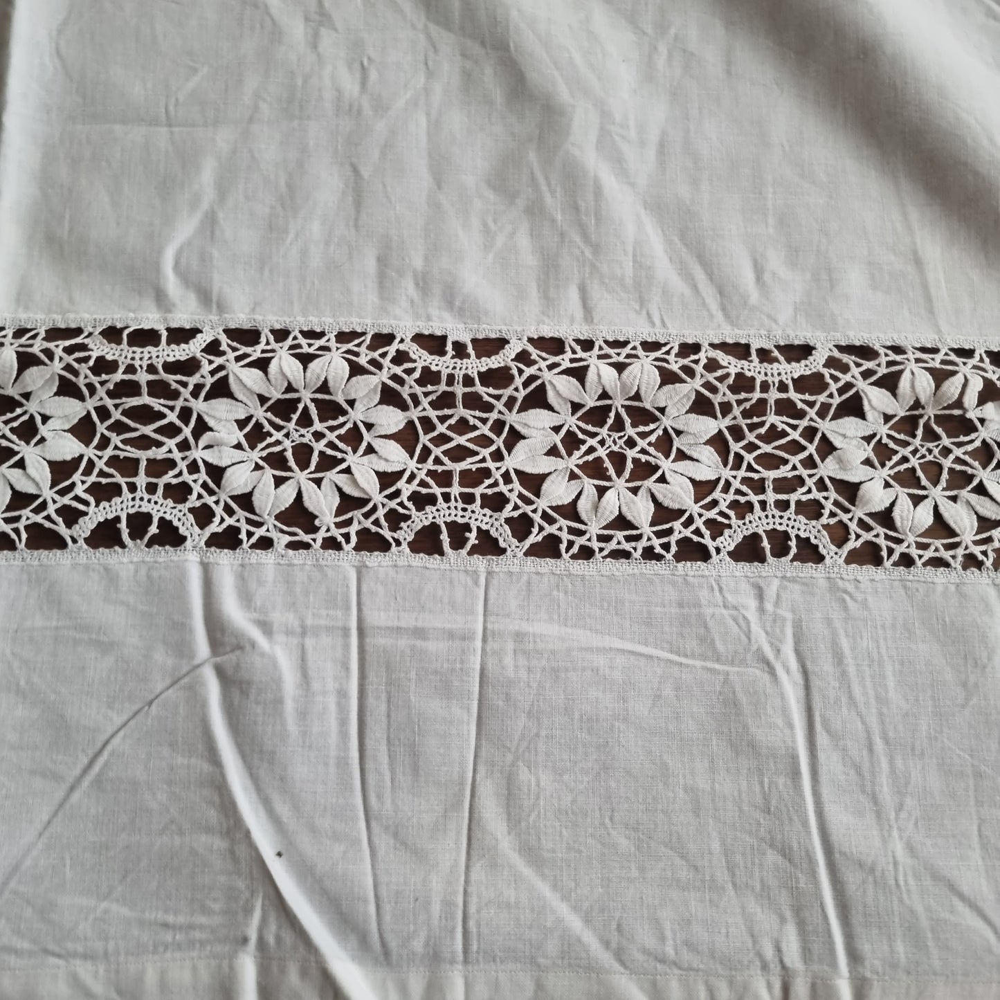 Antikes Jugendstil Bettlaken / Bettüberwurf Baumwolle 140x235cm Monogramm G.D. ♡