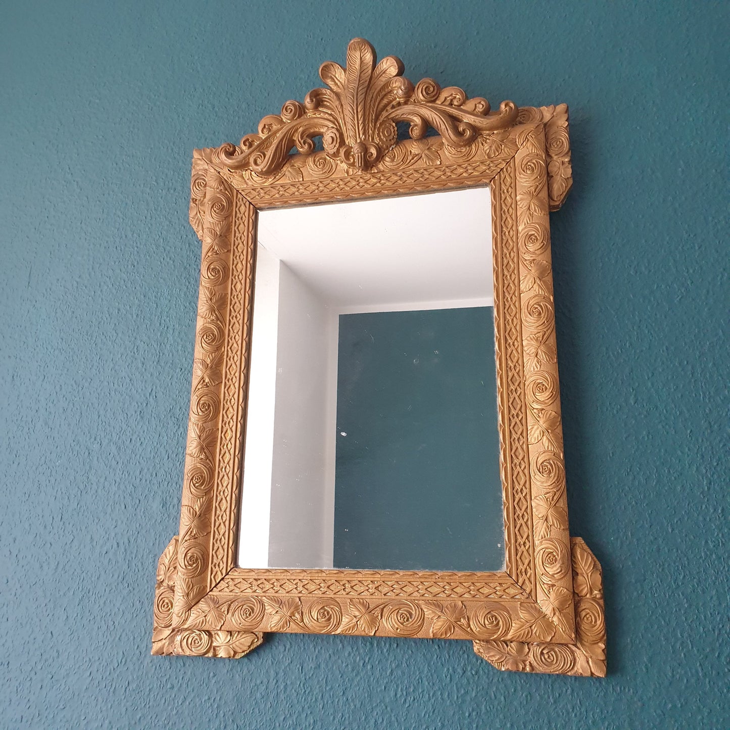 Jugendstil Wandspiegel mit Krone - 140 Jahre alt! - #antik_storys#