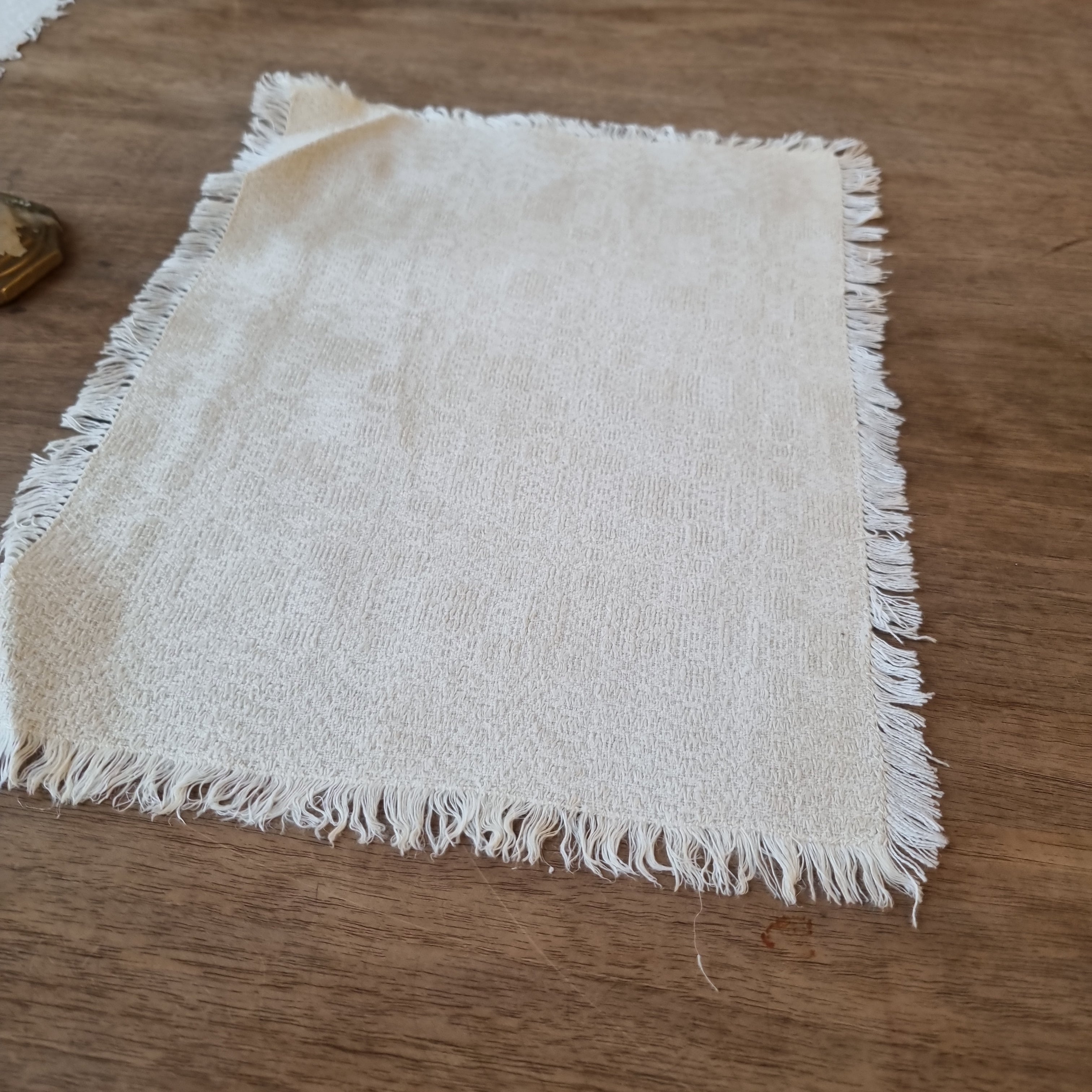 3x Antike Leinen Platzdeckchen / Zierdeckchen 35 x 28cm 🤍