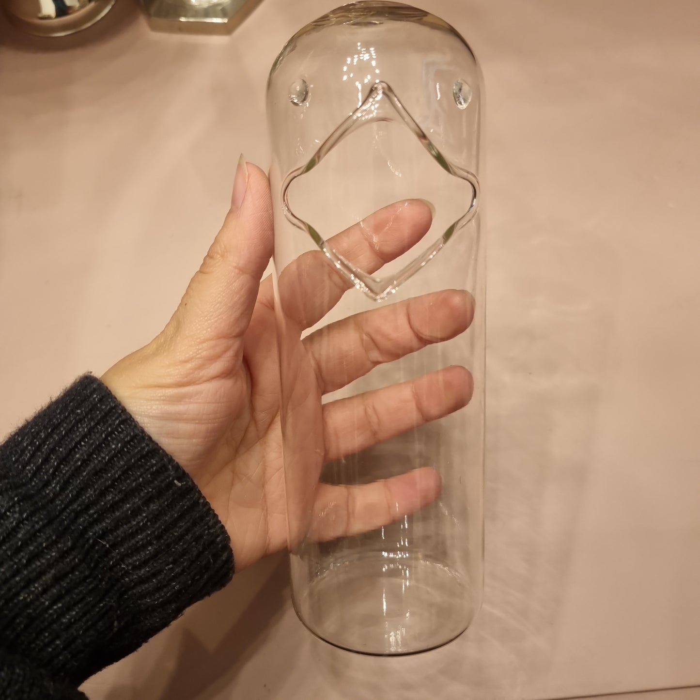 Einzigartiger Vintage Nusspender Ente Glas