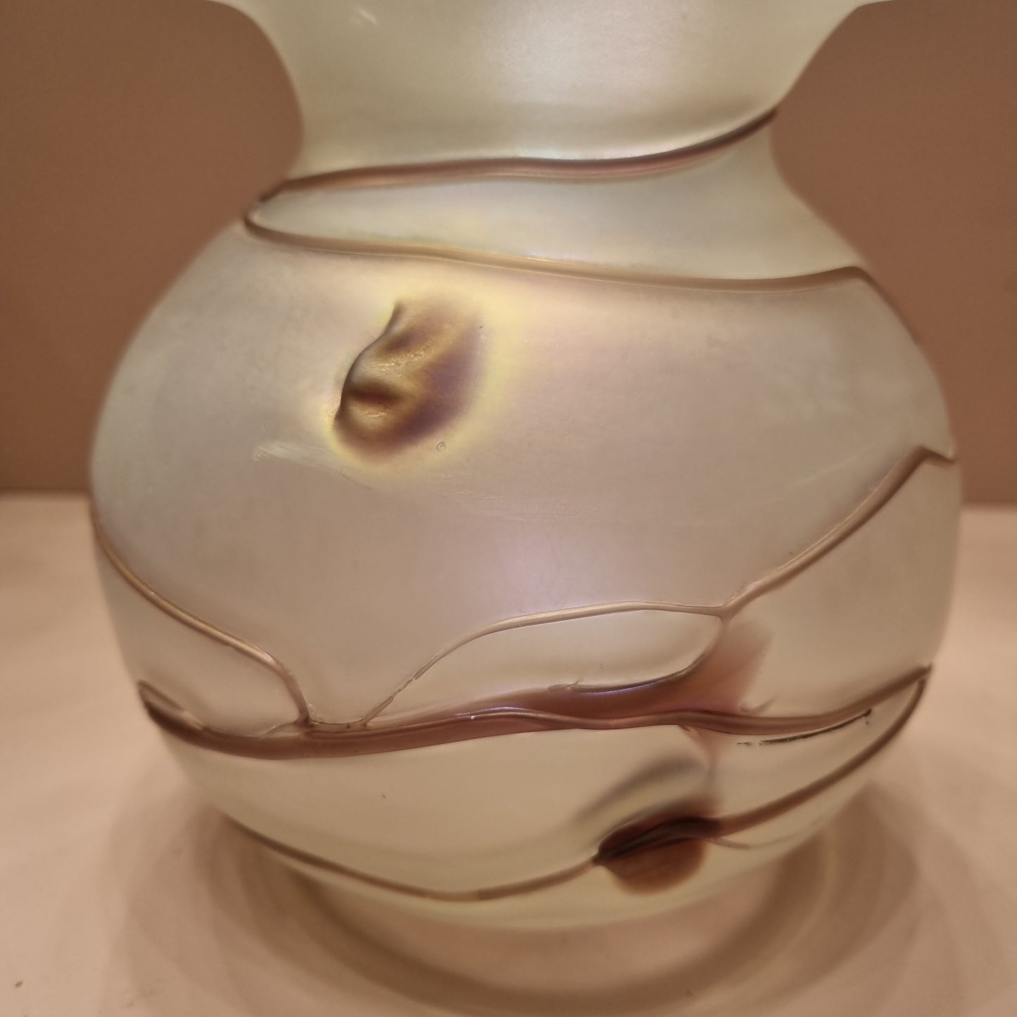 Antike Jugendstil Vase Pochinger Glas