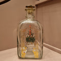 Antike Weihnachtskaraffe Brandy Stopfen Handbemalt Jugendstil Karaffe Wein Alkohol