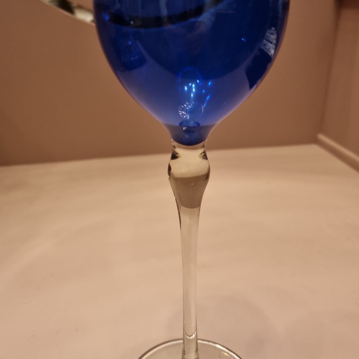 Vintage Glas Blau royal Glaskunst