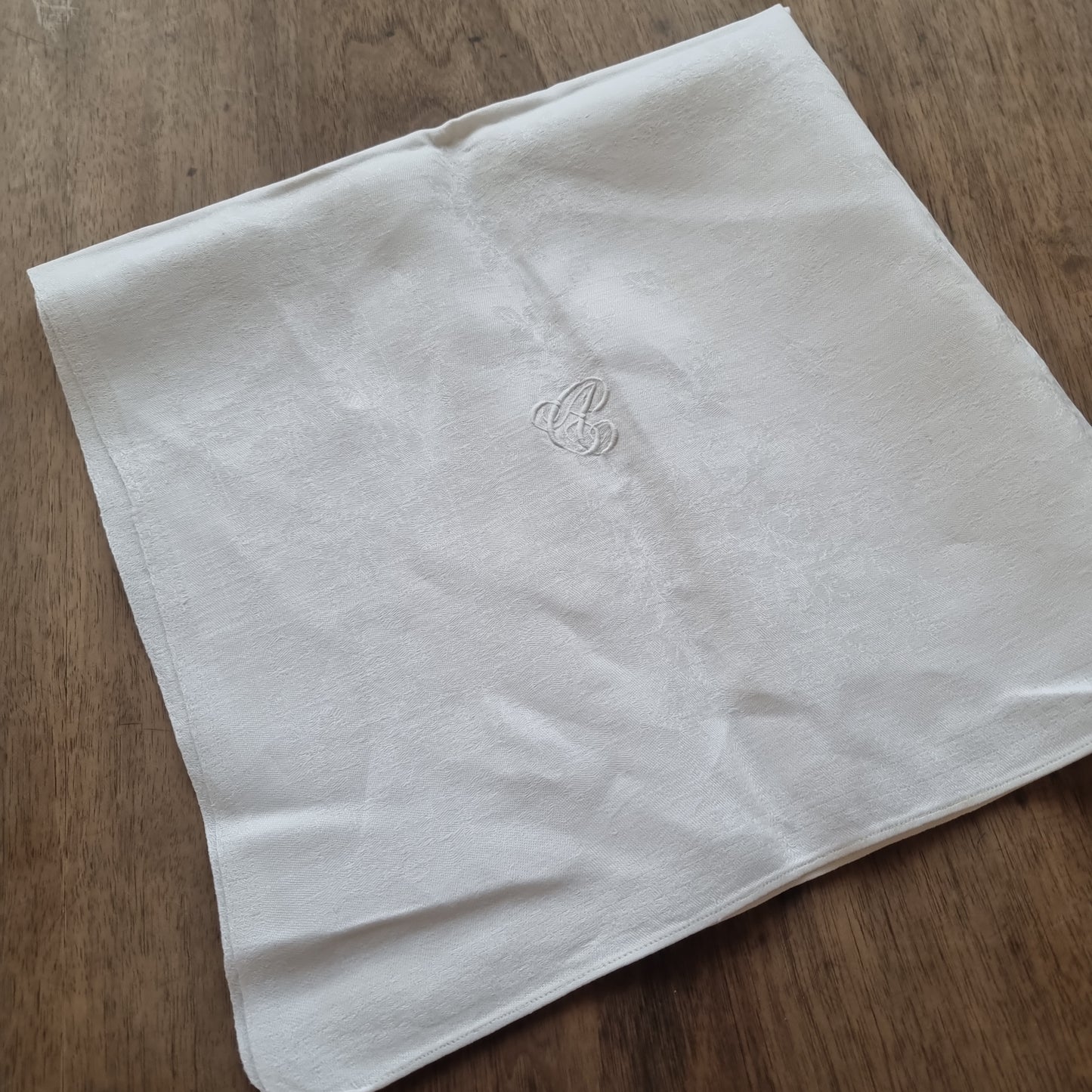 Antike Jugendstil Stoffserviette Serviette mit Initialen C.A