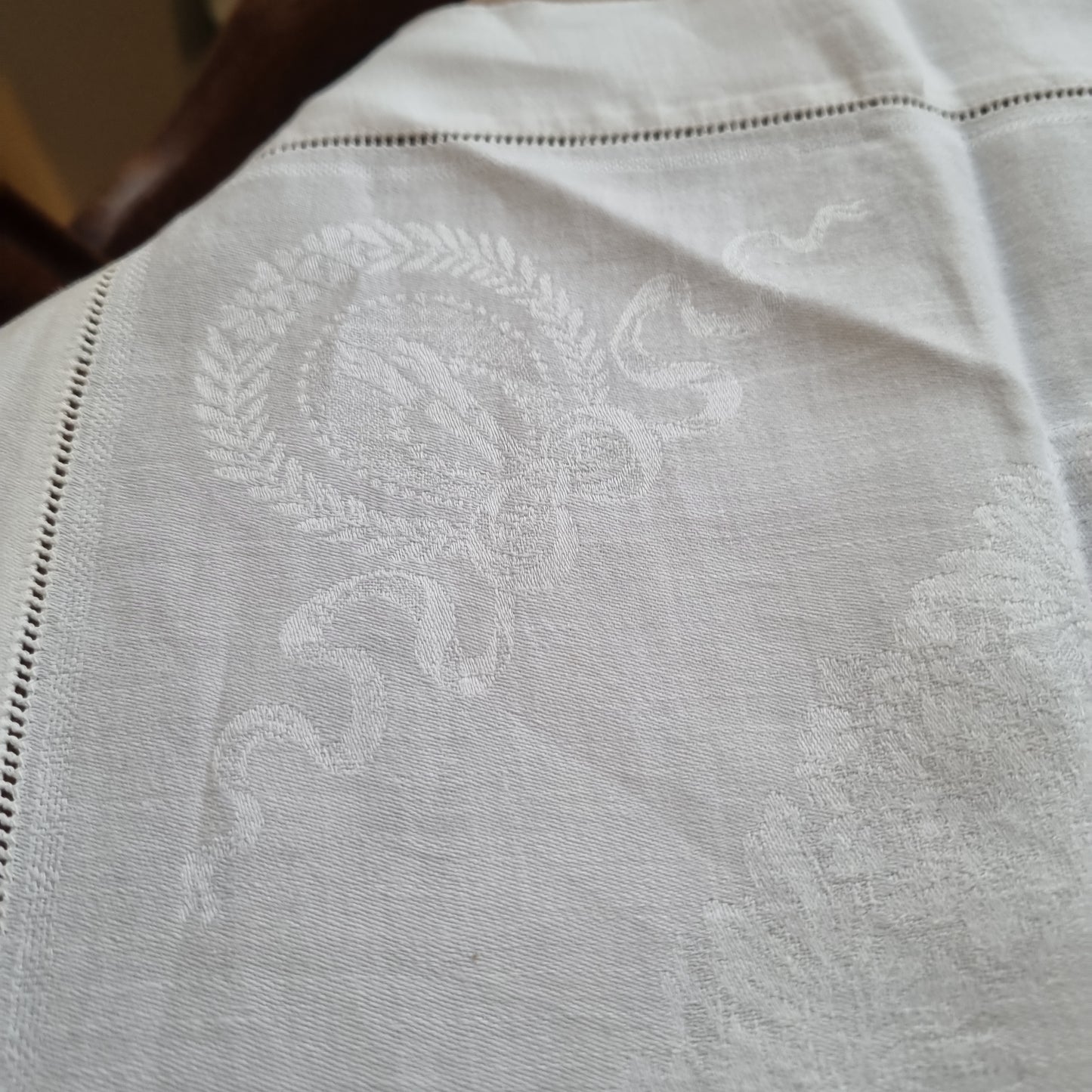 Antike Jugendstil Tischdecke oder auch Stoffserviette Serviette mit Initialen R.S