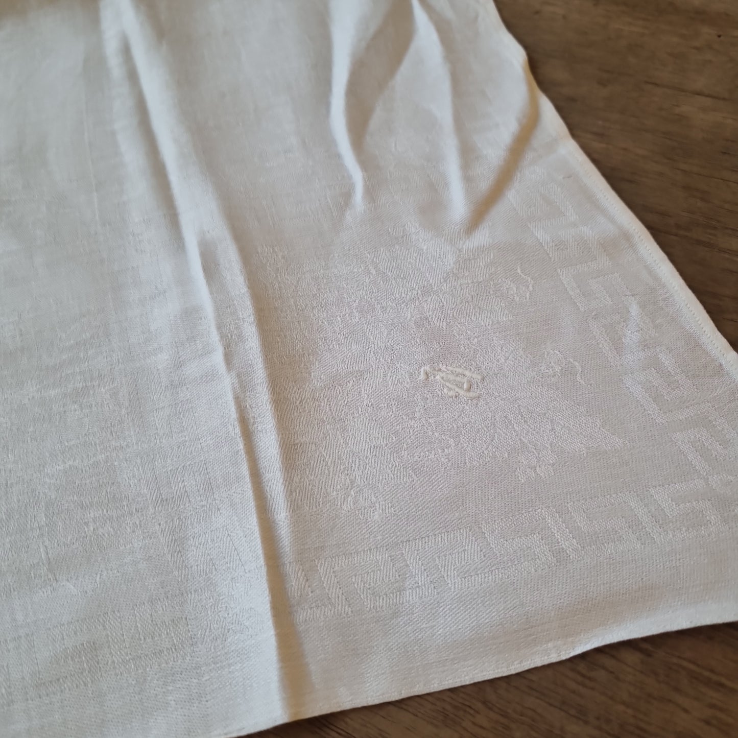 Antike Jugendstil Stoffservietten Serviette mit Initialen J.M