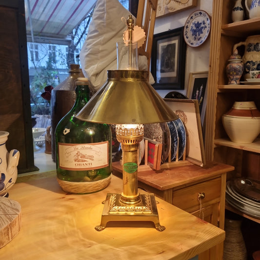 Vintage Lampe Antik Stiel Orient Express wie Öllampe verstellbarer Schirm
