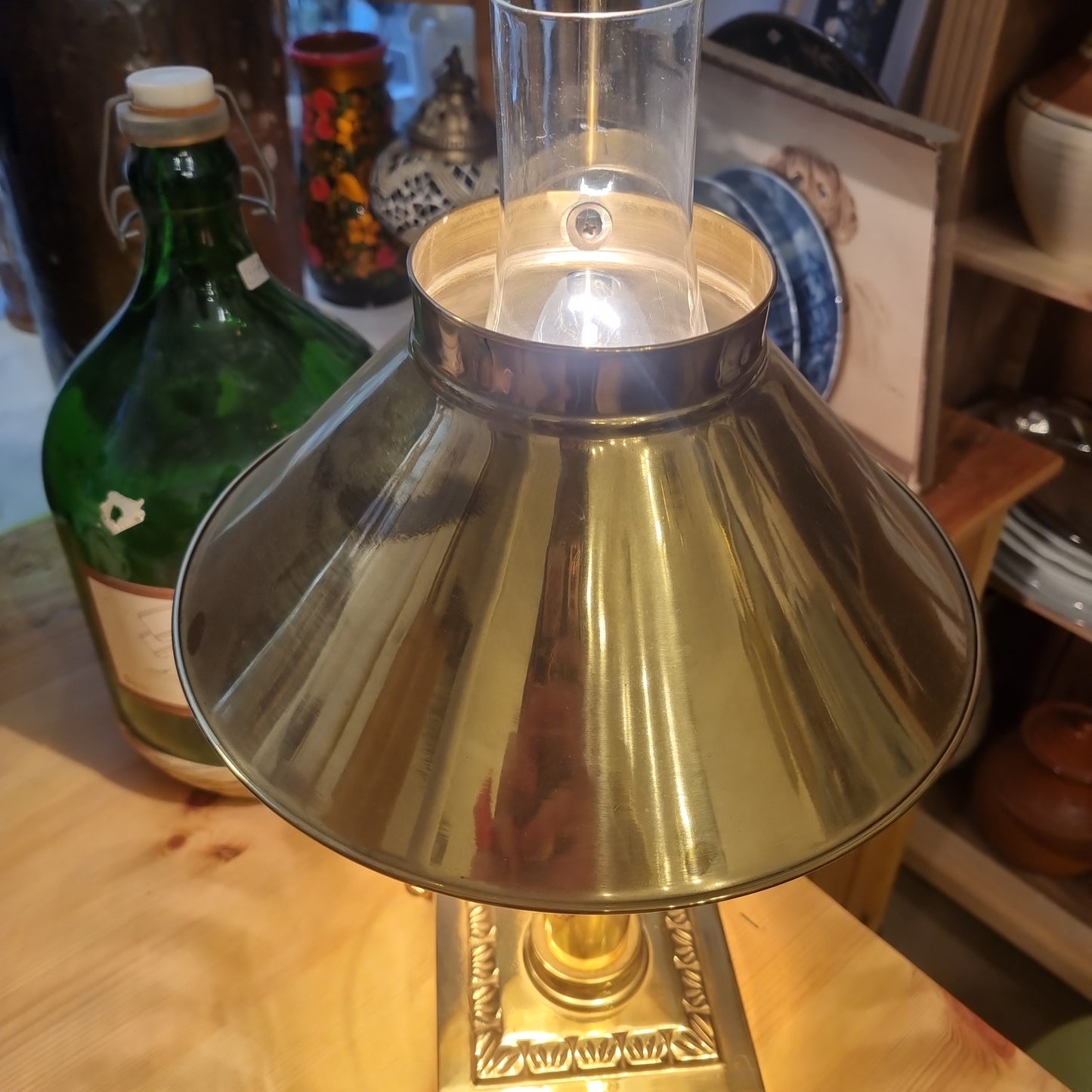 Vintage Lampe Antik Stiel Orient Express wie Öllampe verstellbarer Schirm