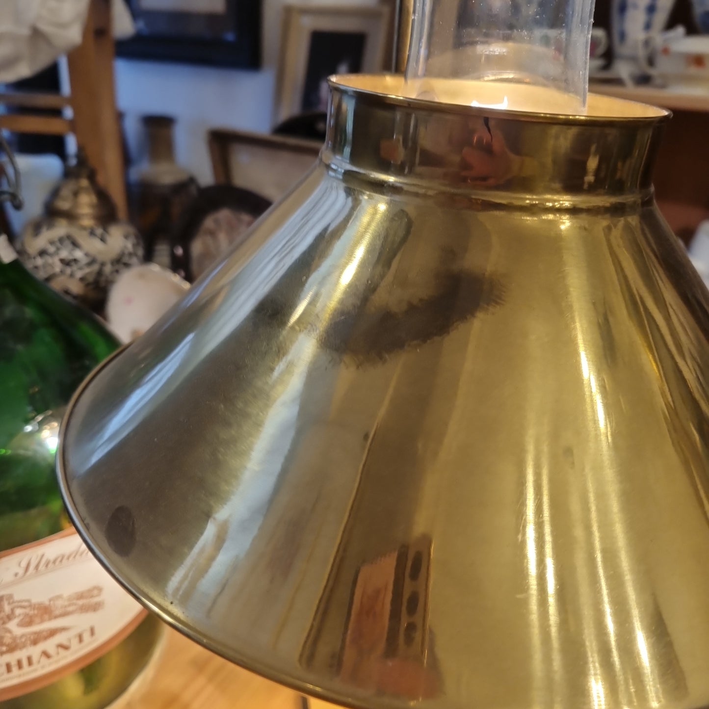 Vintage Lampe Antik Stiel Orient Express wie Öllampe verstellbarer Schirm