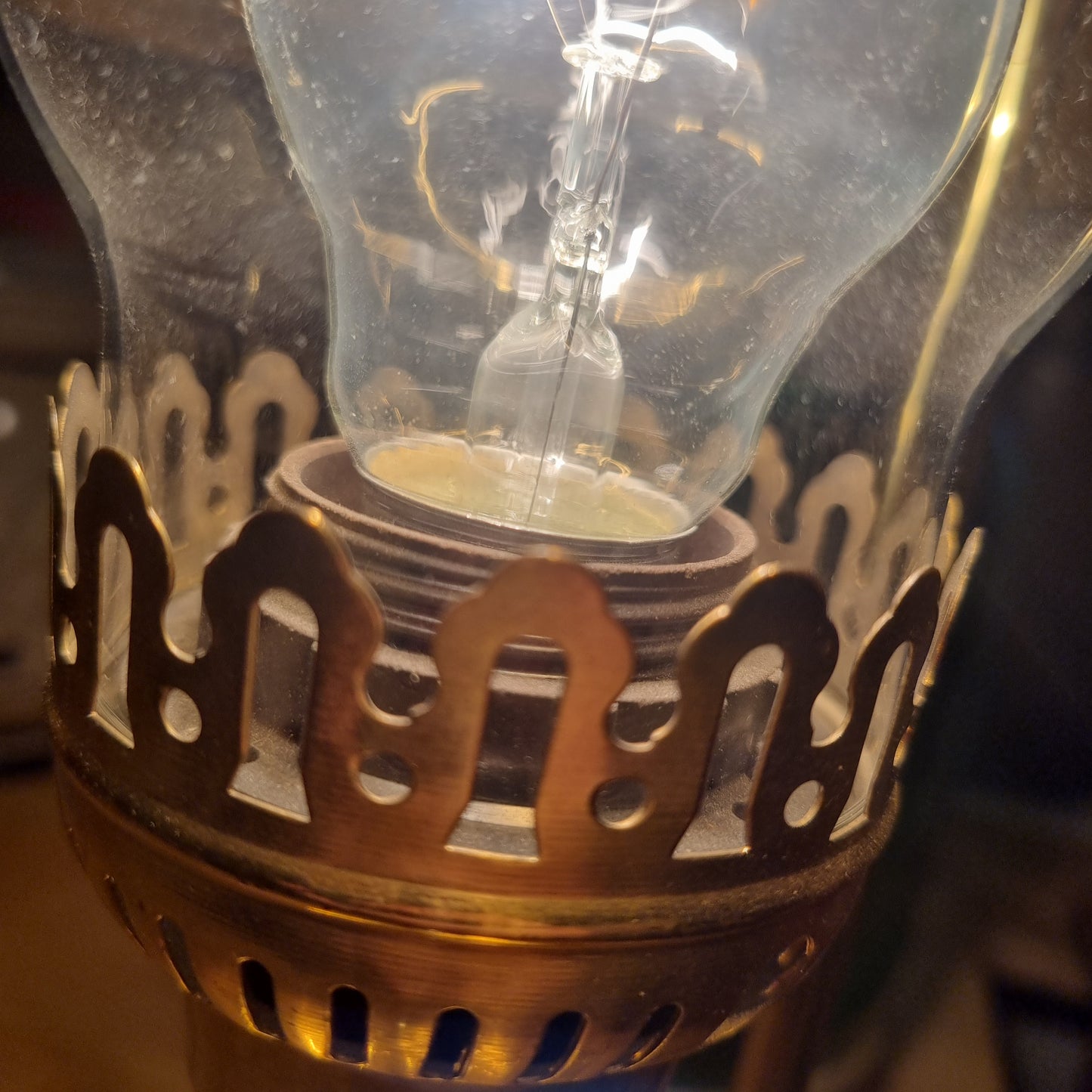 Vintage Lampe Antik Stiel Orient Express wie Öllampe verstellbarer Schirm