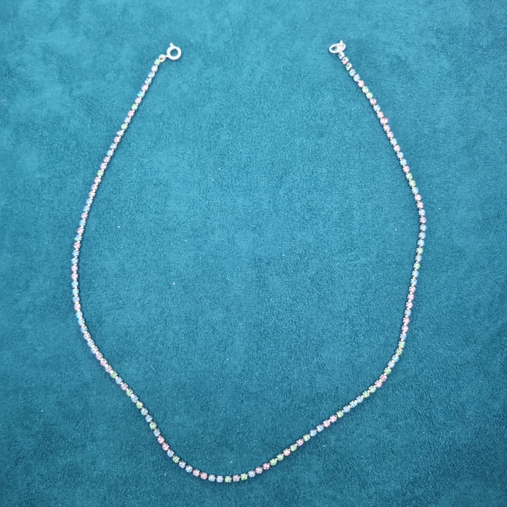 Kleine Hals Strass Kette Modeschmuck Kette bunt
