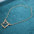 Vintage Collier Halskette Kette Modeschmuck Statement gold