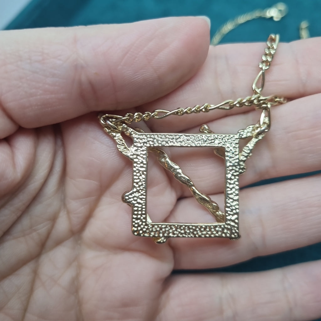 Vintage Collier Halskette Kette Modeschmuck Statement gold