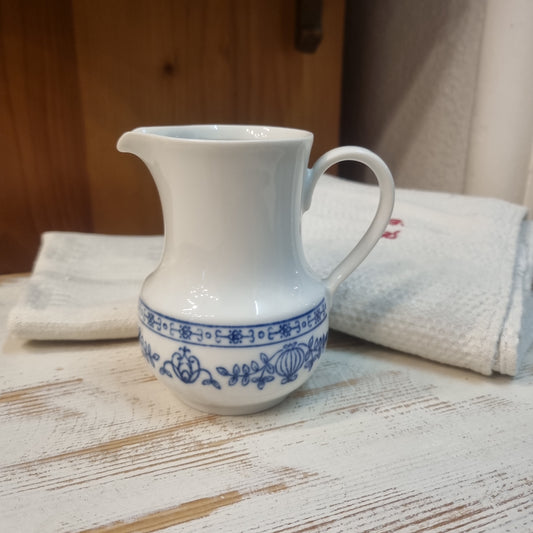 Altes Milchkännchen Sahnekännchen Indisch Blau Zwiebelblau Kobalt Vintage DDR Kahla