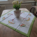 Altes DDR Retro Vintage Ostern Tischdecke / Mitteldecke Baumwolle 80x80cm 🤍