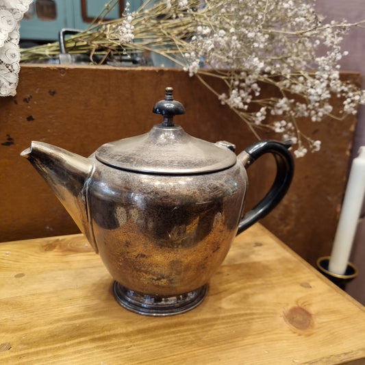 Antike Vintage Metall 40er jahre Teekanne Kaffeekanne art deco england